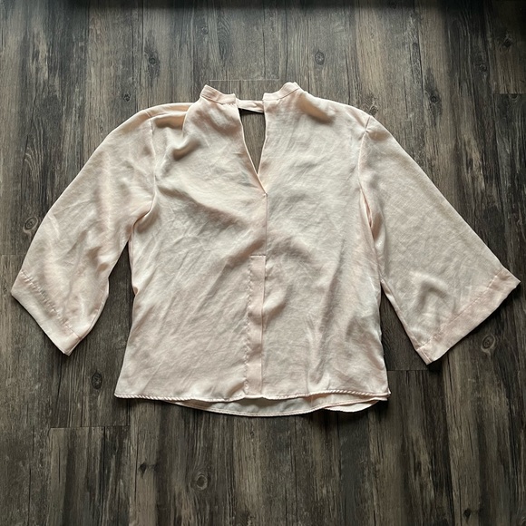 Zara Light Pink Satin Blouse Sz M - Picture 1 of 3